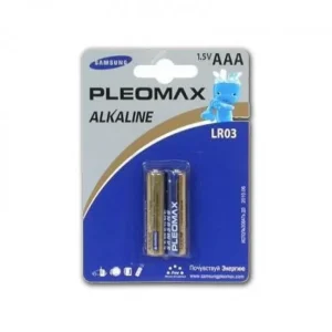 Батарейка Samsung Pleomax  AAA  щелочная, 1.5В, LR03-2BL/LR03-4BL (цена за 1 элемент)