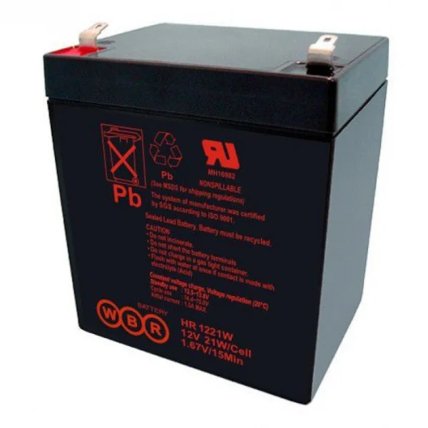 Батарея 12V/5Ah WBR HR1221W F2 — изображение 3