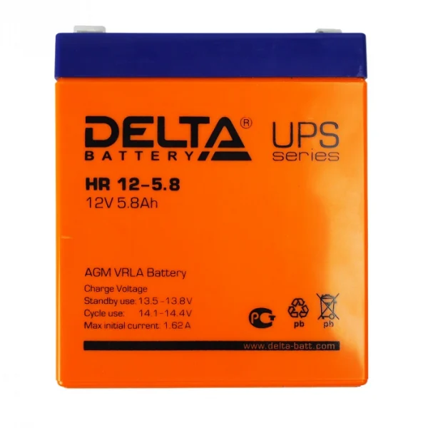 Батарея 12V/5.8Ah Delta HR 12-5.8 — изображение 2
