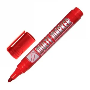 Маркер перманентный 3 мм, красный, пулевидный, CROWN MULTI MARKER