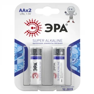Батарейка Эра  AA  щелочная, 1.5В, LR6-2BL/LR6-4BL (цена за 1 элемент)