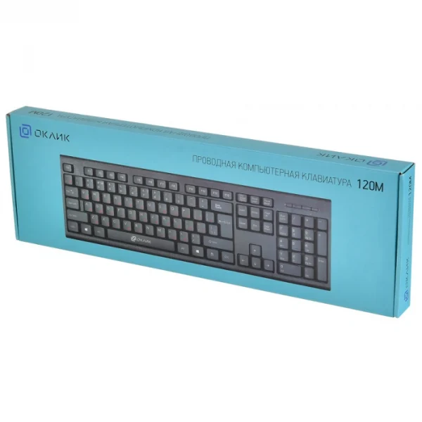Клавиатура проводная Oklick 120M (USB, черный) — изображение 3