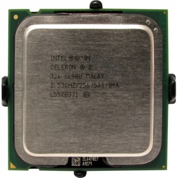 Процессор Intel Celeron D 326 (2.5Ghz, 256Kb cache, 533 MHz) S775  box EM64T (BX80547RE2533CN)(уценка, б/у, без упаковки, после ремонта)