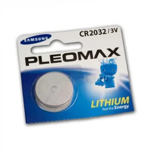 Батарейка Samsung Pleomax  CR2032  литиевая, 3В, 220мАч, CR2032-5BL (цена за 1 элемент)