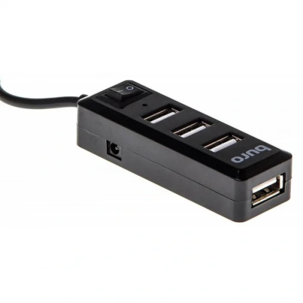 Разветвитель USB 2.0 Buro BU-HUB4-0.5L-U2.0 (4х USB 2.0) черный — изображение 2