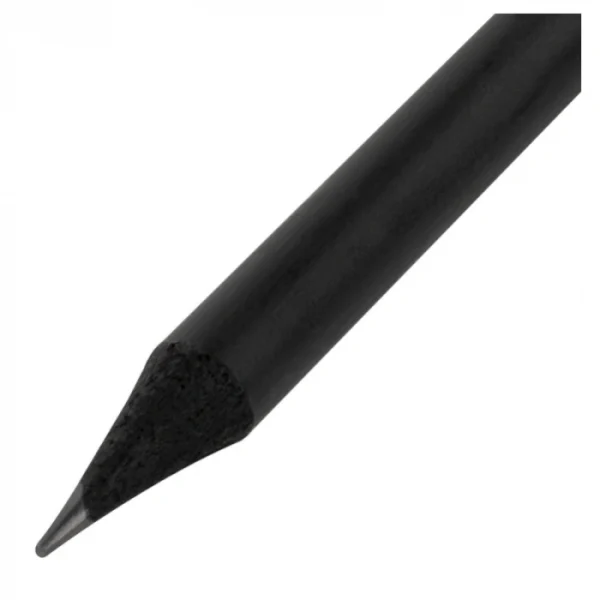 Карандаш ч/г деревянный HB, с ластиком, заточен, круглый, BRAUBERG. Black Wood — изображение 3