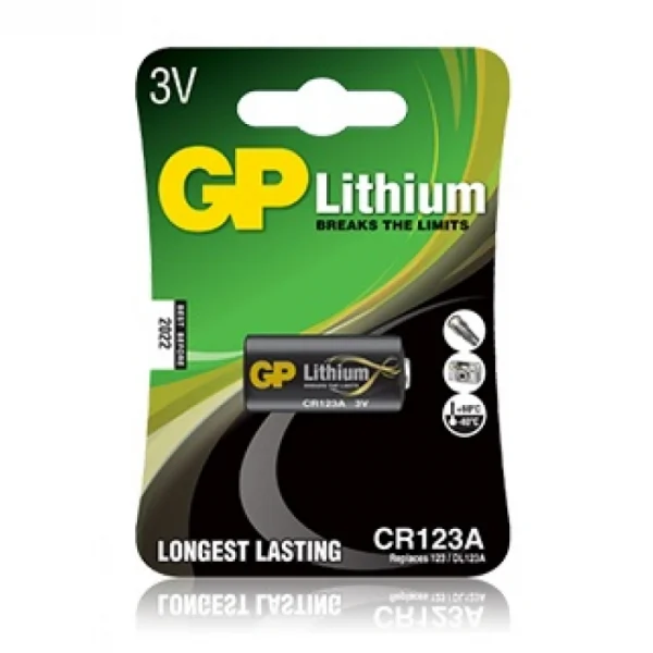 Батарейка GP CR123 Lithium литиевая, 3В, 1400мАч