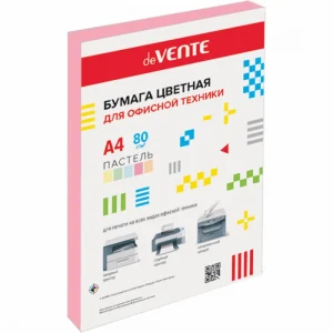 Бумага цветная deVENTE пастель розовый, А4,  80гр, 100л