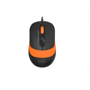 Мышь проводная А4Tech FStyler FM10 (1600dpi, светодиодная, 3 кнопки, USB) черный/оранжевый