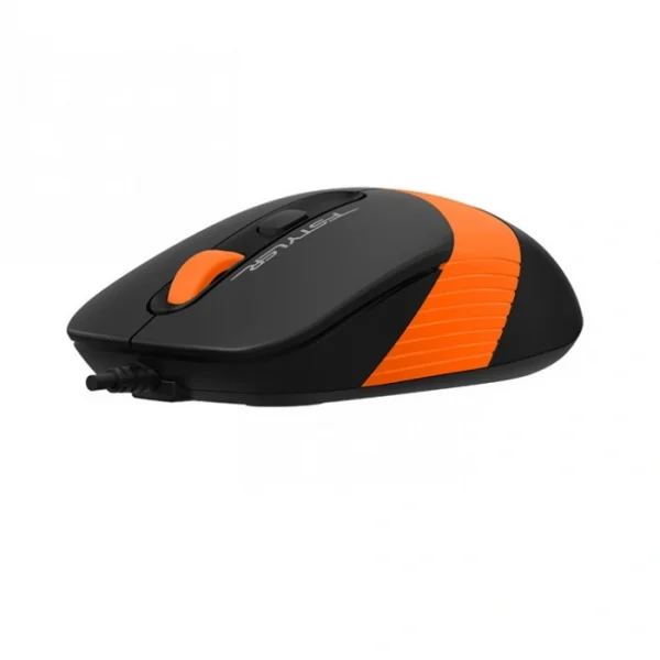 Мышь проводная А4Tech FStyler FM10 (1600dpi, светодиодная, 3 кнопки, USB) черный/оранжевый — изображение 2