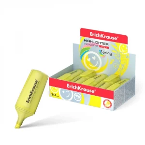 Маркер-текстовыделитель 1-5 мм, желтый, ErichKrause Visioline Mini Spring
