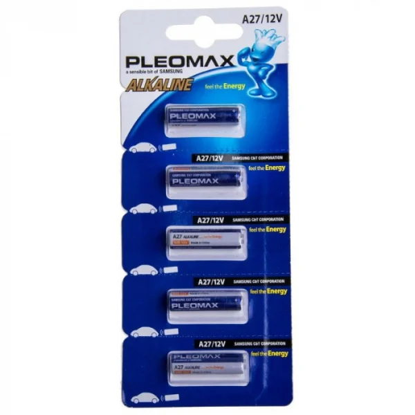 Батарейка Samsung Pleomax MN27 A27-5BL щелочная, 12В (цена за 1 элемент)