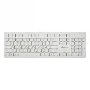 Клавиатура проводная Oklick 505M (мультимедиа, слим, USB, белый)