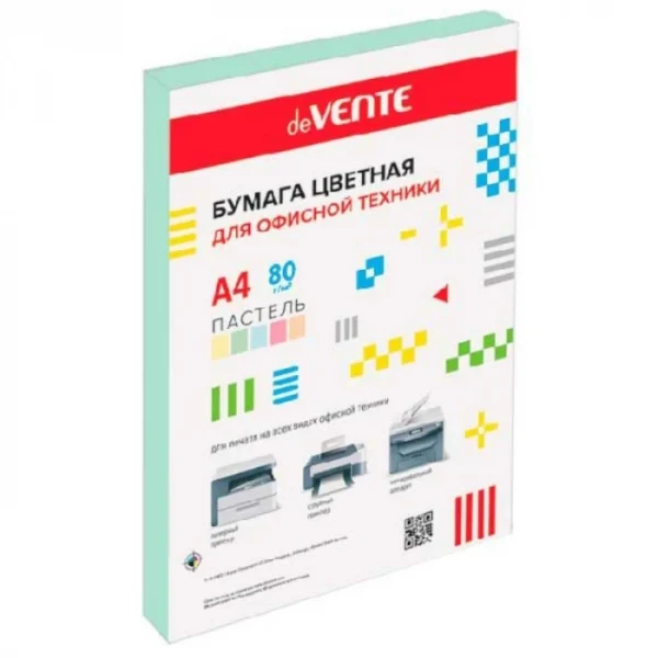 Бумага цветная deVENTE пастель салатовый, А4, 80гр, 20л
