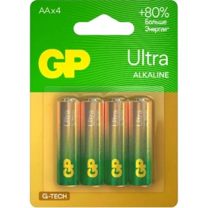 Батарейка GP  AA  Ultra Alkaline, щелочная, 1.5В, LR6/115AUA21-2CRSBC4 (цена за 1 элемент)