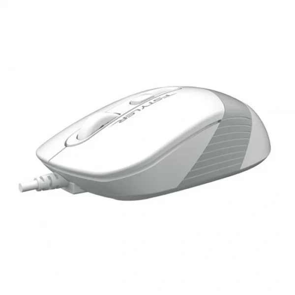 Мышь проводная А4Tech FStyler FM10 (1600dpi, светодиодная, 3 кнопки, USB) белый/серый — изображение 2