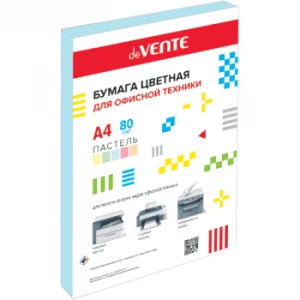 Бумага цветная  deVENTE пастель голубой А4,  80гр, 100л