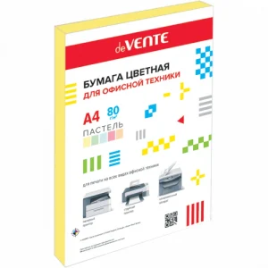 Бумага цветная deVENTE пастель желтый А4,  80гр, 100л