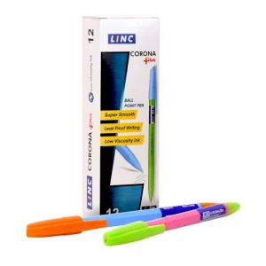 Ручка шариковая 0,7 мм., синяя, Linc Corona Plus Fancy colors, корпус ассорти