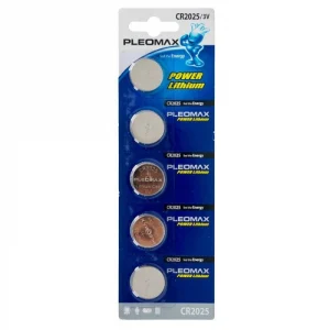 Батарейка Samsung Pleomax CR2025  литиевая, 3В CR2025-5BL