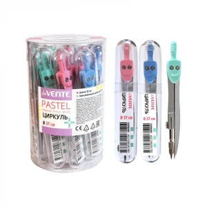 Циркуль металлический, 125мм, пластиковый пенал, deVENTE. Pastel