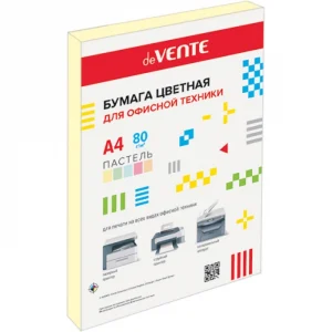 Бумага цветная deVENTE пастель желтый А4,  80гр, 50л